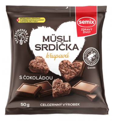 SEMIX Müsli srdíčka s čokoládou 50 g